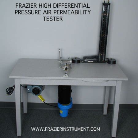 frazier differential pressure permeability